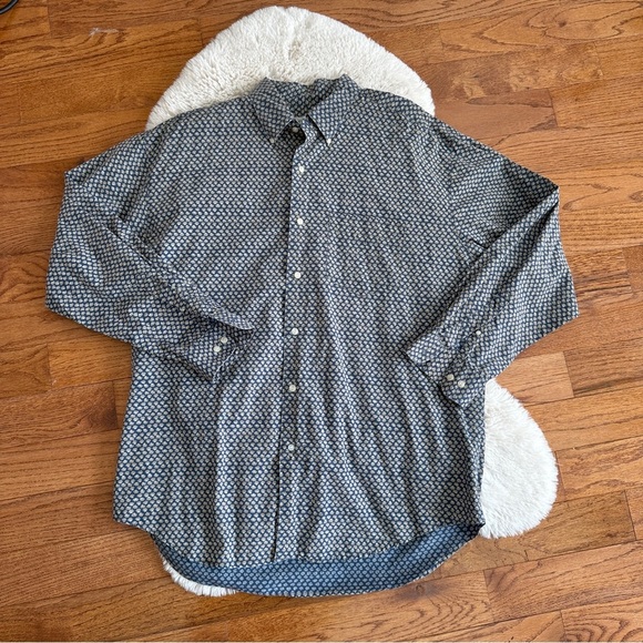 Vintage Banana Republic men’s micro floral print shirt size XL - Picture 1 of 9